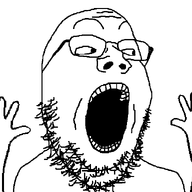 animated excited ext=gif glasses hand hands_up jump jumping looking_to_the_right merge open_mouth series:fusionjaks soyboy soyjak stubble variant:excited_soyjak variant:gapejak white_background // 760x595 // 34.8KB
