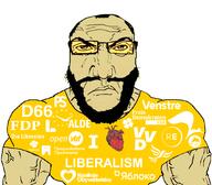 beard buff liberal punisher_face subvariant:muscular_chud subvariant:science_lover variant:chudjak variant:markiplier_soyjak yellow_shirt yellow_skin // 1059x929 // 328.3KB