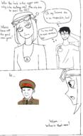 2panel 3soyjaks badge beanie blush clothes eyelashes hair hat jake jakparty_soy kgb nigger speech_bubble text tired uniform variant:kuzjak variant:soytan variant:unknown // 1244x2050 // 133.4KB