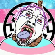 animated background crying ext=gif glasses hanging meatspin music open_mouth purple_hair sonnenrad spinning suicide tongue tranny variant:bernd video // 400x400 // 3.5MB