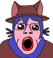 cat_ear female jimbo niko_(oneshot) oh_my_god_she_is_so_attractive oneshot pink_skin pooner purple_hair scarf variant:bernd // 1199x1315 // 59.7KB