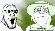 2soyjaks artist:h3k bait brap brimmiest_comments_section☣️☣️☣️_do_not_enter☣️☣️☣️ clothes crystal_cafe fart fart_cloud female femjak glasses green_hair hair hat sisa sisa_eyes sniffing soyjak stubble subvariant:bridget subvariant:threefourthsplier text variant:bernd variant:gapejak variant:markiplier_soyjak // 2400x1355 // 580.4KB