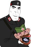 2soyjaks a10_eyes amerimutt arm beard beheaded bloodshot_eyes blue_eyes brown_beard brown_mustache cap chetniks clothes croatia croatia_vs_serbia crying decapitation hand hat holding_object jasenovac looking_at_viewer looking_at_you military military_cap military_hat military_uniform moustache mustache no_glasses open_mouth petar_brzica pink_skin purple_tongue serbia smile smirk subvariant:ackmutt subvariant:teutonson tear tongue trend:aryan uniform ustasha variant:bernd variant:cobson // 450x682 // 136.5KB