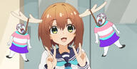 anime anime_girl beard deer glasses hanging happy noose peace_sign shikanoko_nokonoko_koshitantan tranny troon variant:bernd // 1024x524 // 126.2KB