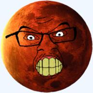 angry clenched_teeth closed_mouth glasses mars objectsoy planet soyjak space stubble variant:feraljak yellow_teeth // 269x269 // 109.4KB