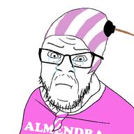 album_cover almendra_(band) artist:sabiopajin clothes crying frown glasses hat luis_alberto_spinetta meta:tagme music music_parody necktie pink_shirt plunger rock sad stubble text user=sabiopajin variant:feraljak // 1000x1000 // 208.7KB