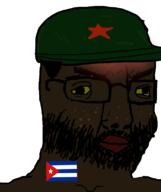 acne angry beard closed_mouth clothes communism cuba cuba_vs_puerto_rico fat ferdinanddist(namefag) fidel_castro flag:cuba glasses hair hat mutt nigger shitskin soyjak star variant:chudjak // 645x770 // 105.0KB