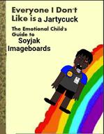 anhero arm black_shirt black_skin bloodshot_eyes blue_shirt book drawception everyone_i_don't_like_is_hitler faggot fleece_(namefag) gay gooned_to_soytan_again_award guide hanging jake jakparty_soy leg meme meta:tagme op_here_im_a_shartygod paper rainbow rope shieet subvariant:soyak_front text trend:jartycuck trend:slopjak variant:soyak // 500x644 // 121.6KB