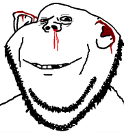 blood looking_at_you missing_teeth nosebleed smile stubble variant:impish_soyak_ears // 598x633 // 16.2KB