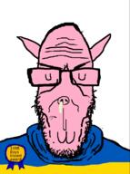 1488 countrywar euromutt flag flag:ukraine glasses hohol mutt oink pig pink_skin pussymouth red_eyes snout stubble subvariant:euromutt sweater ukraine uwu variant:markiplier_soyjak // 594x797 // 32.3KB