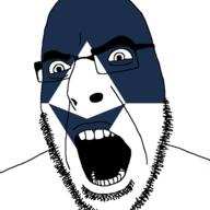 angry antarctica artist:hellcat eyes flag flag:antarctica glasses open_mouth soyjak stubble variant:cobson // 721x720 // 25.1KB