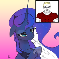 ((((((((((((hasbranoon)))))))))))) (((hasbro))) (((my_little_goyim))) aryan front_facing goy goyim goyslop gradient_background hasbro my_little_pony princess_luna series:chudjak_petting_things subvariant:muscular_chud variant:chudjak // 743x744 // 366.4KB
