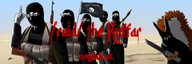 raid 5soyjaks ak-47 balaclava clothes desert drawn_background full_body glasses holding_gun holding_object isis islam knife looking_at_you looking_to_the_left meta:banner pointing_up rpg sawiana squirreljak subvariant:feralsquirrel subvariant:neutralplier subvariant:wholesome_soyjak text variant:chudjak variant:cobson variant:gapejak variant:markiplier_soyjak variant:soyak // 1980x660 // 1.2MB