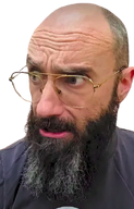 beard blue_shirt ear forehead_wrinkles glasses meta:op_is_an_aryan_beast_for_not_taging_his_own_posts op_is_an_aryan_beast_for_not_taging_his_own_posts raised_eyebrow series:irl_soyjaks transparent_background variant:vsauce vsauce white_skin wrinkles // 391x609 // 297.1KB
