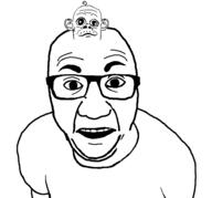 2soyjaks arm baby closed_mouth clothes deformed ear glasses hat soyjak subvariant:jacobson variant:a24_slowburn_soyjak variant:el_perro_rabioso // 946x880 // 62.3KB