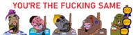 Astrofene_(namefag) Warrior-Z(user) antiswarthy_(namefag) award buck_teeth crimean_tatar flag:femboy_pride_flag flag:transgender_pride_flag greenland hanging imperator_(user) israel kratos lemon lemon_(user) minecraft northern_ireland pig quebec russia subvariant:scholar text turkiye united_states variant:bernd variant:budgiejak variant:meximutt variant:parrotjak you're_the_same // 4883x1292 // 1.1MB