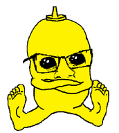 bottle crossed_arms eyes feet_showing mustard_(user) no_pupils oh_my_god_she_is_so_attractive sitting sparkle subvariant:condiment variant:feraljak yellow_skin // 600x669 // 5.1KB