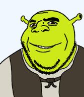 artist:nathaniel_higson brown_eyes dreamworks green_skin movie ogre shrek smile stubble subvariant:gapealien variant:gapejak vest // 722x832 // 46.1KB