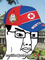 chud clothes hat incel irl_background juche north_korea variant:chudjak // 768x1024 // 787.2KB