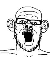 animated ear glasses open_mouth soyjak stubble variant:a24_slowburn_soyjak // 454x520 // 16.2KB