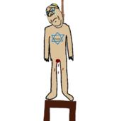 chair clothes crying full_body glasses hanging hat judaism kippah noose soyjak star_of_david subvariant:wholesome_soyjak variant:gapejak // 1080x960 // 136.7KB