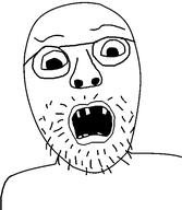 glasses open_mouth soyjak stubble variant:unknown // 520x598 // 16.5KB