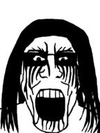 black_metal glasses hair long_hair open_mouth soyjak variant:markiplier_soyjak // 600x800 // 14.3KB