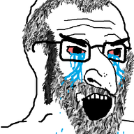 beard bloodshot_eyes crying glasses hair judaism large_nose open_mouth payos soyjak thick_eyebrows variant:soyak // 645x773 // 200.8KB