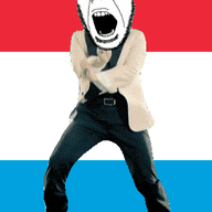 angry animated country dance flag flag:luxembourg full_body gangnam_style glasses irl luxembourg open_mouth soyjak stubble variant:cobson // 300x460 // 502.5KB