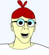 brown_hair clothes ear glasses hair john_bob open_mouth soyjak variant:turtlejak white_skin // 2048x2314 // 109.5KB