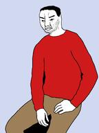 no_glasses red_shirt sitting stubble tired variant:chudjak // 5400x7200 // 1.1MB