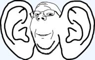 big_ears closed_mouth ear glasses looking_at_you smile stubble subvariant:wholesome_soyjak teeth transparent variant:gapejak // 1308x822 // 34.3KB