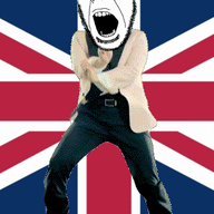 animated british country dance flag full_body gangnam_style glasses irl open_mouth push_pin soyjak sticky stubble variant:cobson // 300x460 // 425.4KB