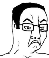 avgn closed_mouth frown glasses hair soyjak variant:chudjak // 645x770 // 35.9KB