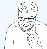 big_forehead big_head glasses grin hand no_background pointing smile smug stubble template variant:interjak vein // 962x1002 // 24.5KB