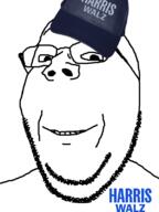 baseball_cap cap clothes grin happy harriswalz hat kamala_harris liberal smile tim_walz variant:gapejak // 600x800 // 96.5KB