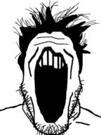 hair no_eyes no_nose open_mouth soyjak stubble subvariant:fingerboy variant:markiplier_soyjak // 330x440 // 63.8KB