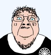 1488 blue_eyes mustache nazism smile sonnenrad soyjak stubble tongue variant:bernd yellow_teeth // 2014x2164 // 386.7KB