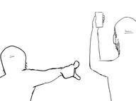 2soyjaks arm glasses hand meta:tagme phone pointing pointing_at_viewer stubble template variant:two_pointing_soyjaks // 1125x836 // 159.6KB
