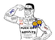 adult age_regression ageism ageist child children gay lgbtq lolicon map_(pedophile) pedophile queer shotacon subvariant:perceptive_chud variant:chudjak // 1784x1283 // 487.0KB