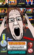 8 clickbait debunked donald_trump elon_musk glasses hair hand hands_up i_fucking_love_science medal medallion motion_blur open_mouth rent_free science snopes stubble variant:ppp warning years youtube youtuber // 1000x1600 // 1003.5KB