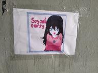 advertisement beanie blue_eyes clothes irl_background operation_reality smile soyjak_party text variant:soytan white_skin // 4032x3016 // 3.7MB