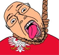ack animal bird country dead eagle flag flag:masovian glasses hair hanging masovian open_mouth poland rope soyjak stubble suicide teeth tongue variant:bernd voivodeship white_skin yellow_teeth // 768x719 // 87.5KB