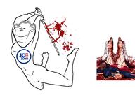 2020 anime bisected blood breasts decapitation ear election female full_body gore grey_hair hair headless holding_object holding_sword joe_biden jump meta:pornographic_content nipple nsfw severed_head smile subvariant:pettygod sword variant:impish_soyak_ears weapon // 1419x1080 // 370.8KB