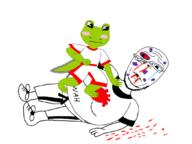 arm blood broken_glasses clothes frog full_body glasses hand heart i_love leg milo_the_frog punch qa_(4chan) redraw soyjak stubble subvariant:wholesome_soyjak variant:gapejak // 1066x800 // 219.0KB