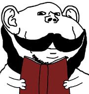 arm beard book closed_mouth elderly hand mustache old stubble subvariant:old_man_erik wise // 598x633 // 14.1KB