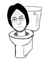 front_facing glasses hair skibidi_toilet soyjak toilet variant:lennonjak // 600x800 // 62.6KB