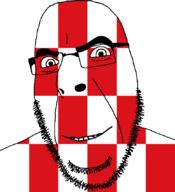 flag flag:north_brabant full_head glasses hair looking_at_you netherlands north_brabant open_mouth smile soyjak stubble teeth variant:cobson // 775x849 // 21.2KB