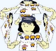 3dgifmaker animated asian clothes female glasses hair hat protokleki soyjak squint subvariant:female_cobson variant:cobson // 250x250 // 248.8KB
