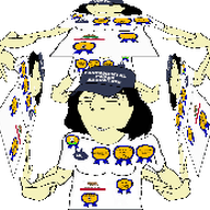 3dgifmaker animated asian clothes female glasses hair hat protokleki soyjak squint subvariant:female_cobson variant:cobson // 250x250 // 248.8KB